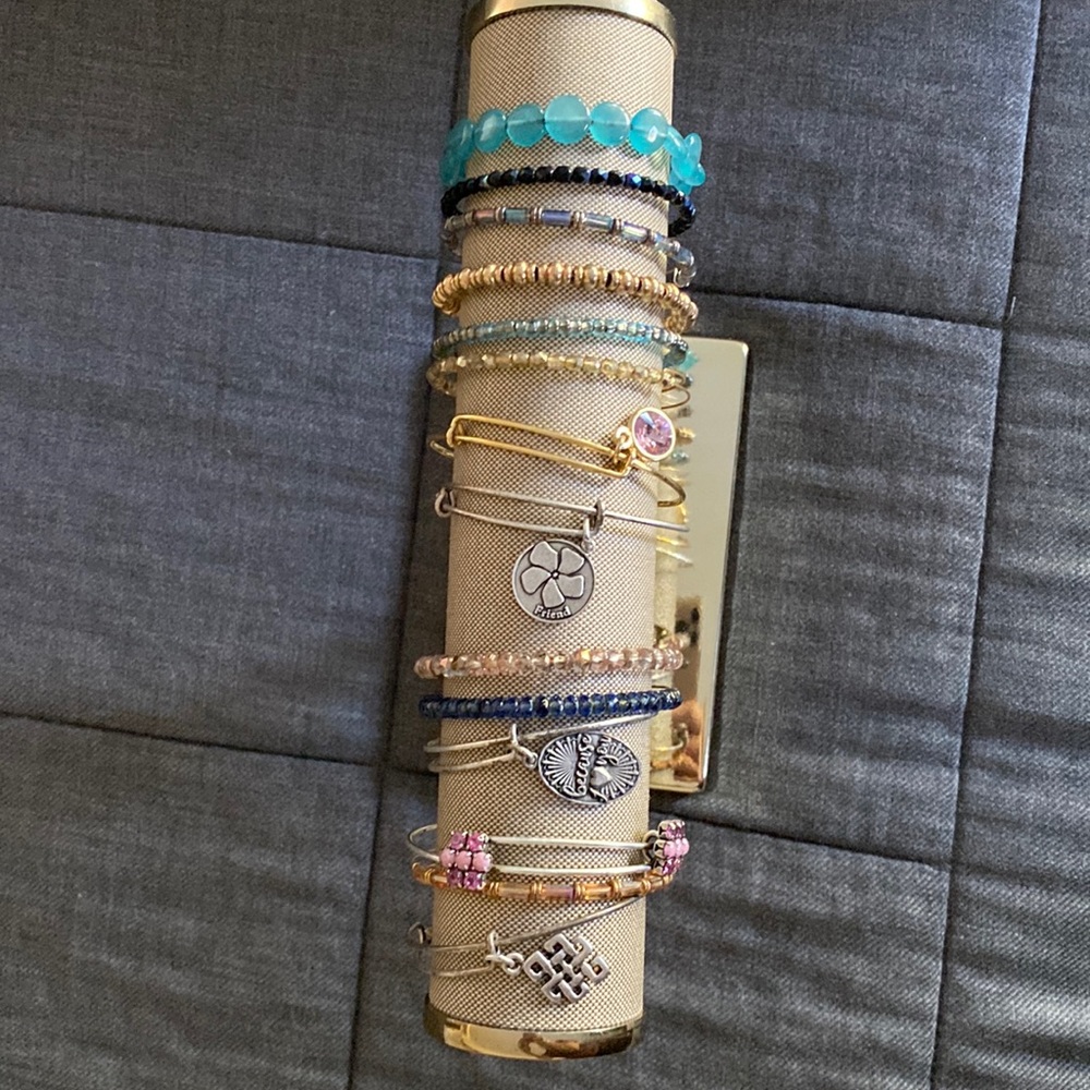 14 misc Alex and Ani bracelets. Sold together.